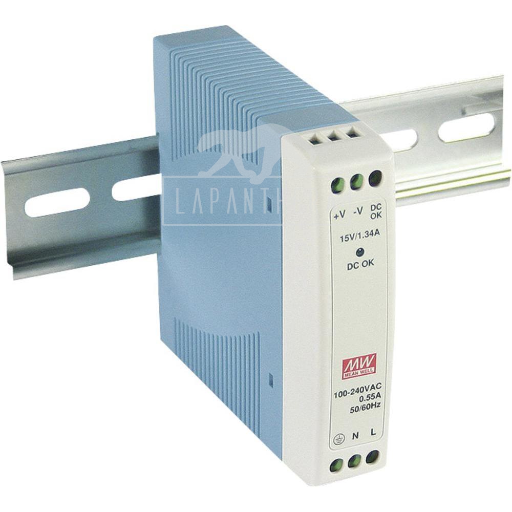 Mean Well MDR-20-05 ~ DIN Rail Mounting Power Supply; 15W; 5VDC