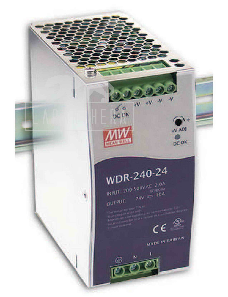Mean Well WDR-240-48 ~ DIN sínes tápegység, 240 W, 48 VDC